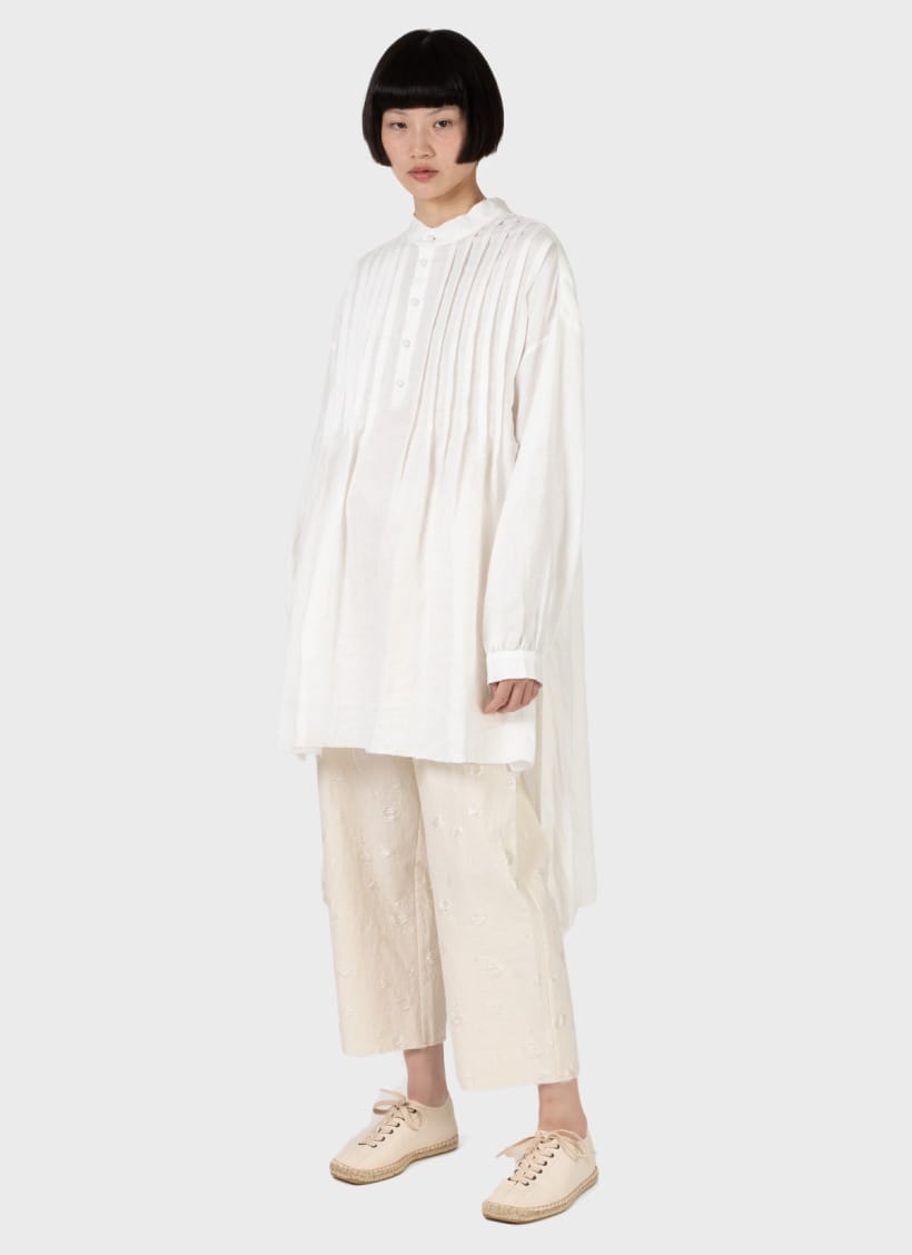 Tahr Pin Tuck Pop Over Shirt