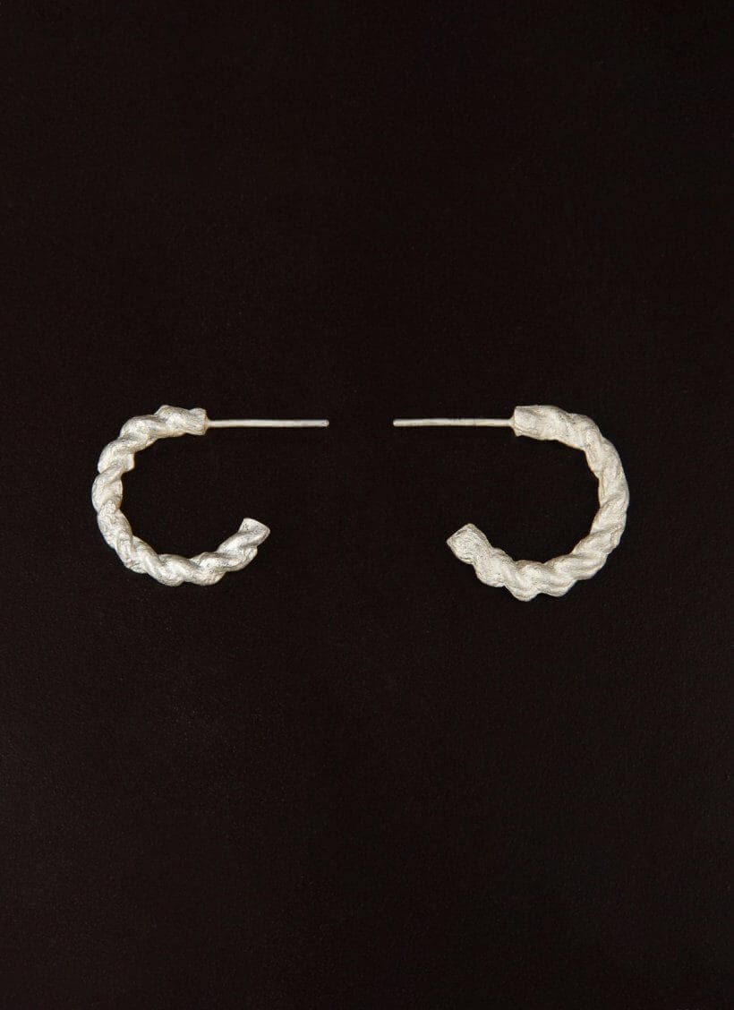 Sian Evans Barley Cane Hoop Earrings